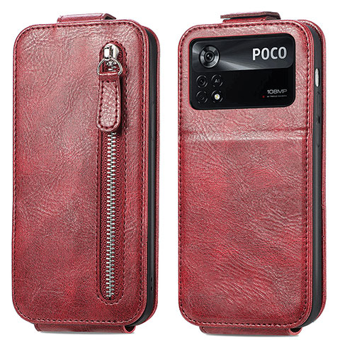 Housse Clapet Portefeuille Cuir pour Xiaomi Redmi Note 11E Pro 5G Rouge