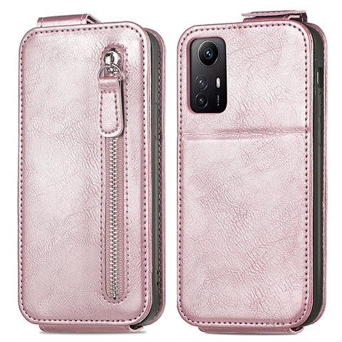 Housse Clapet Portefeuille Cuir pour Xiaomi Redmi Note 12S Or Rose