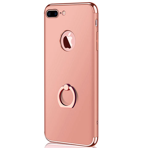 Housse Contour Luxe Metal et Plastique F04 pour Apple iPhone 7 Plus Or Rose