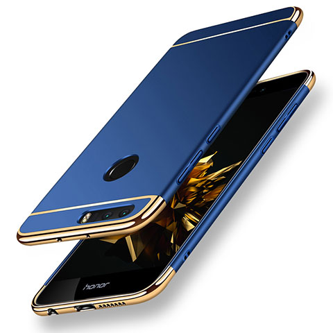 Housse Contour Luxe Metal et Plastique pour Huawei Honor 8 Bleu