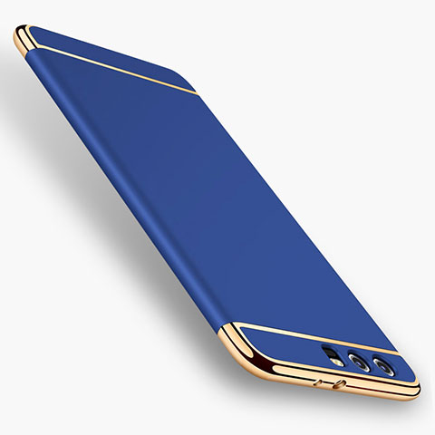 Housse Contour Luxe Metal et Plastique pour Huawei Honor 9 Bleu