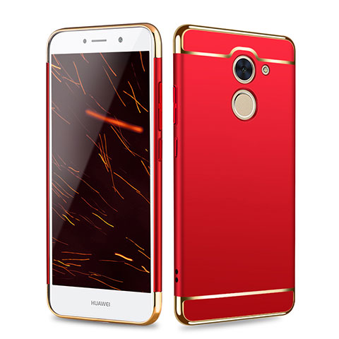 Housse Contour Luxe Metal et Plastique pour Huawei Y7 Prime Rouge