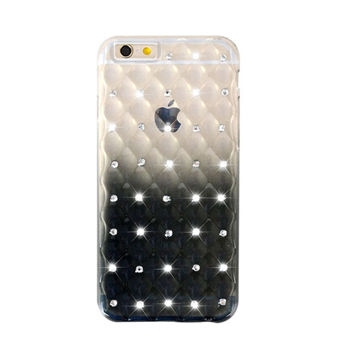 Housse Luxe Strass Bling Diamant Transparente Degrade pour Apple iPhone 6S Noir