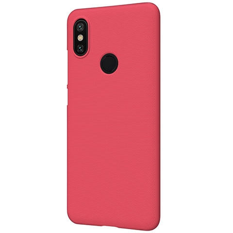 Housse Plastique Rigide Mailles Filet pour Xiaomi Mi A2 Rouge