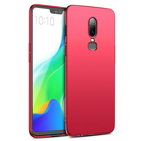 Housse Plastique Rigide Mat M02 pour OnePlus 6 Rouge