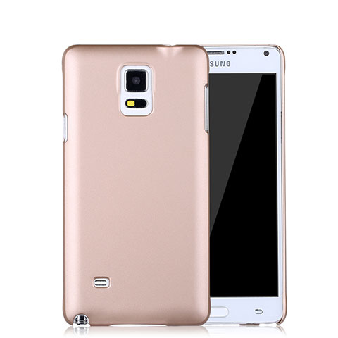 Housse Plastique Rigide Mat pour Samsung Galaxy Note 4 SM-N910F Or Rose