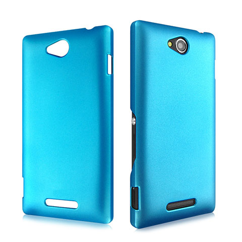 Housse Plastique Rigide Mat pour Sony Xperia C S39h Bleu Ciel