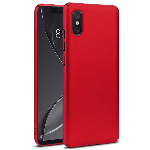 Housse Plastique Rigide Mat pour Xiaomi Mi 8 Screen Fingerprint Edition Rouge