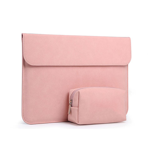 Housse Pochette Velour Tissu L03 pour Huawei Honor MagicBook 14 Rose