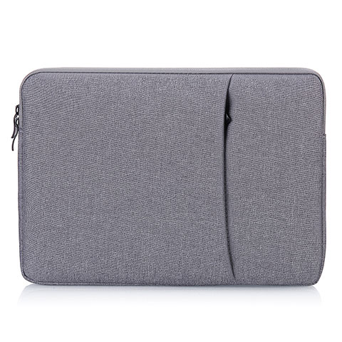 Housse Pochette Velour Tissu L04 pour Huawei Honor MagicBook 15 Gris