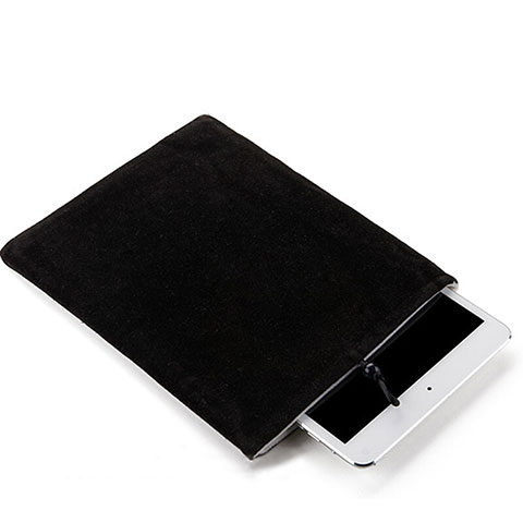 Housse Pochette Velour Tissu pour Apple New iPad 9.7 (2018) Noir