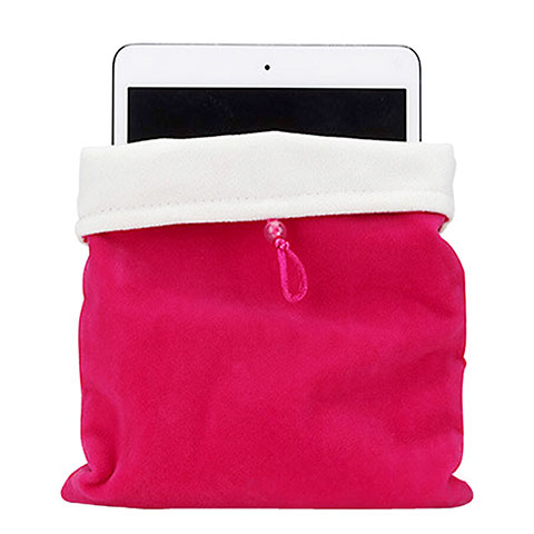 Housse Pochette Velour Tissu pour Huawei MediaPad M3 Lite 10.1 BAH-W09 Rose Rouge