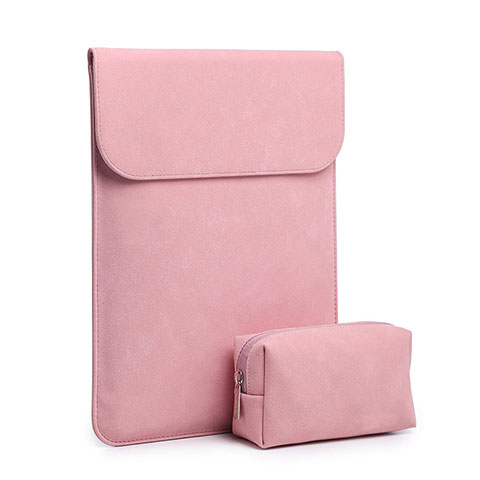 Housse Pochette Velour Tissu S02 pour Huawei Matebook D14 (2020) Rose