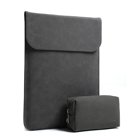 Housse Pochette Velour Tissu S02 pour Huawei Matebook D15 (2020) 15.6 Noir