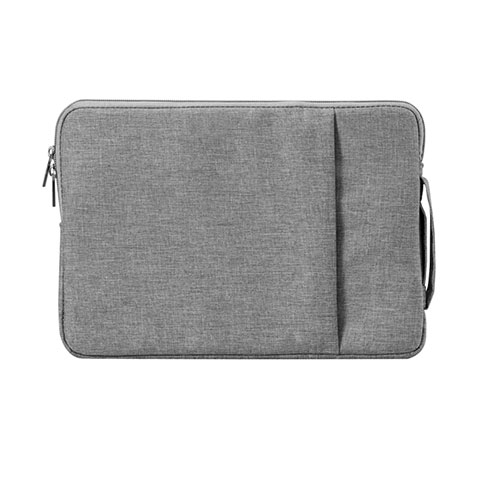 Housse Pochette Velour Tissu S02 pour Samsung Galaxy Book Flex 13.3 NP930QCG Gris