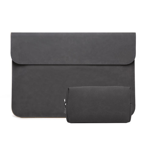 Housse Pochette Velour Tissu S03 pour Huawei Matebook D15 (2020) 15.6 Noir