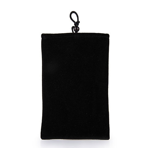 Housse Pochette Velour Tissu Universel Noir