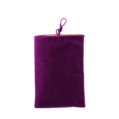 Housse Pochette Velour Tissu Universel Violet