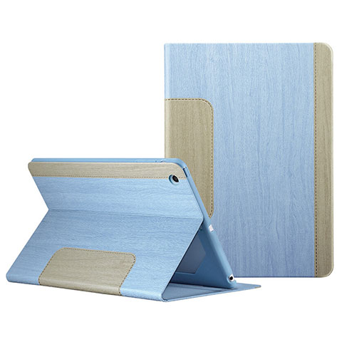 Housse Portefeuille Livre Cuir L03 pour Apple iPad Mini Bleu Ciel