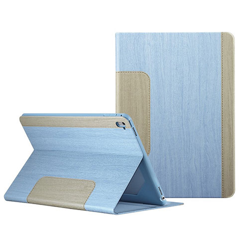 Housse Portefeuille Livre Cuir L03 pour Apple iPad Pro 9.7 Bleu Ciel