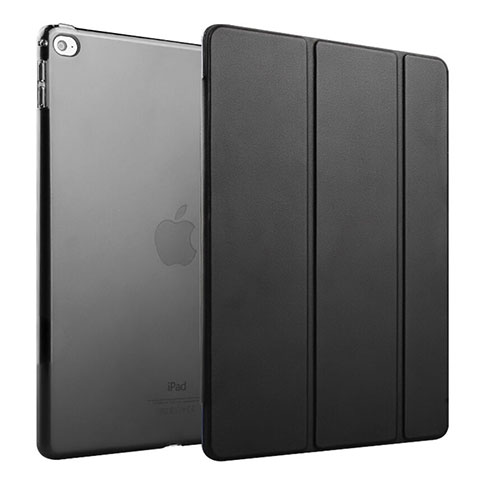 Housse Portefeuille Livre Cuir pour Apple iPad Mini 4 Noir