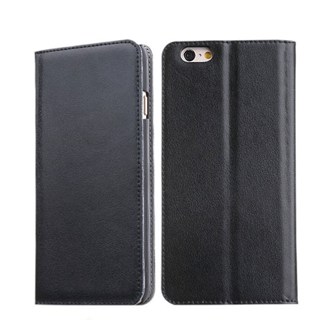 Housse Portefeuille Livre Cuir pour Apple iPhone 6S Plus Noir