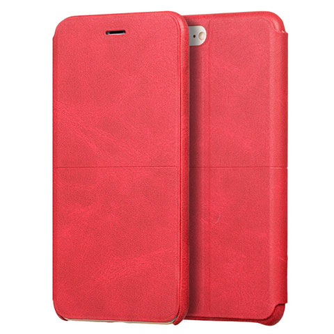 Housse Portefeuille Livre Cuir pour Apple iPhone 8 Rouge