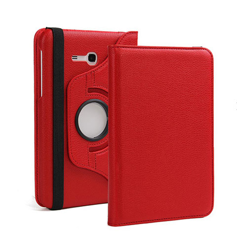 Housse Portefeuille Livre Cuir pour Samsung Galaxy Tab 3 Lite 7.0 T110 T113 Rouge