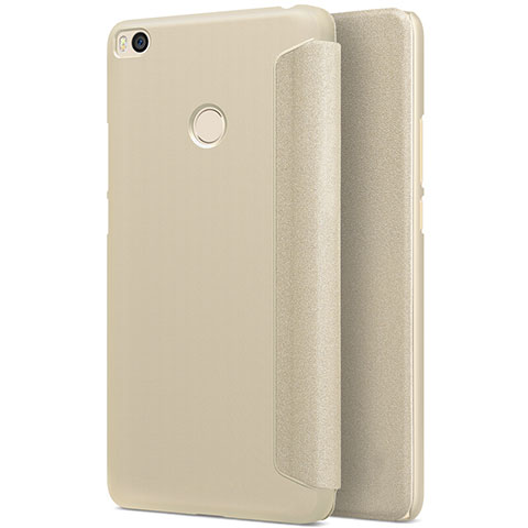 Housse Portefeuille Livre Cuir pour Xiaomi Mi Max 2 Or