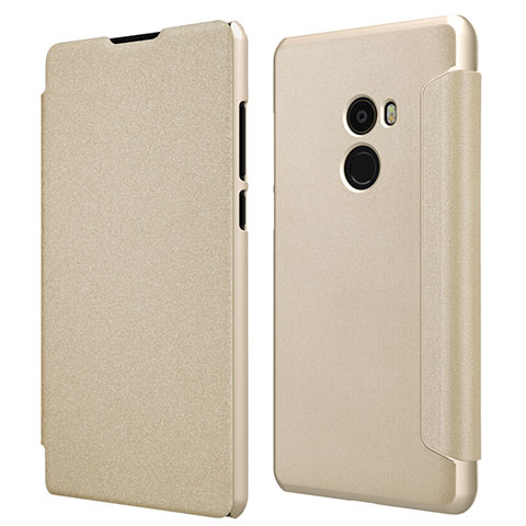 Housse Portefeuille Livre Cuir pour Xiaomi Mi Mix 2 Or