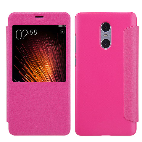 Housse Portefeuille Livre Cuir pour Xiaomi Redmi Pro Rose Rouge