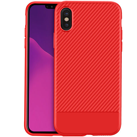 Housse Silicone Gel Serge pour Apple iPhone X Rouge