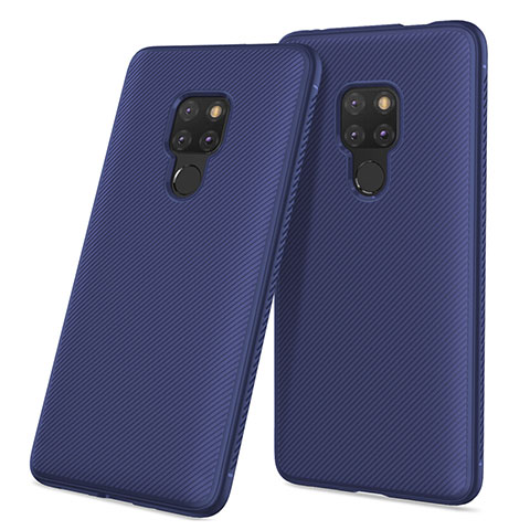 Housse Silicone Gel Serge pour Huawei Mate 20 Bleu