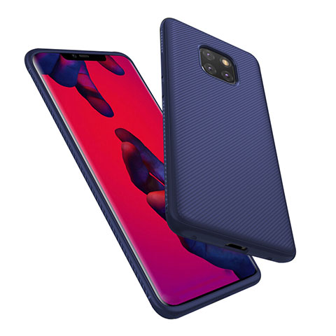 Housse Silicone Gel Serge pour Huawei Mate 20 Pro Bleu