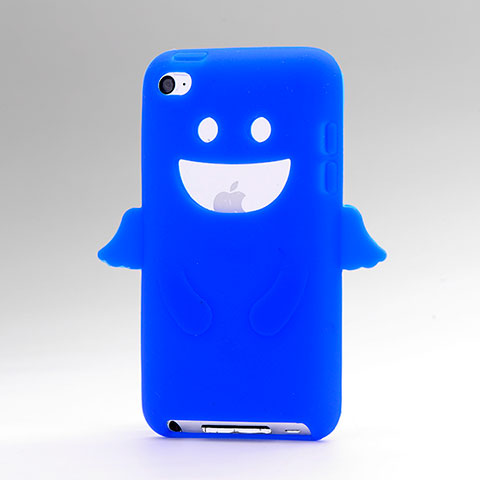 Housse Silicone Souple Ange pour Apple iPod Touch 4 Bleu