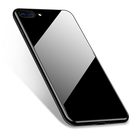 Housse Silicone Souple Miroir W04 pour Apple iPhone 8 Plus Noir