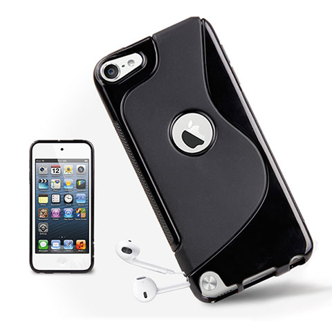 Housse Silicone Souple Transparente Vague S-Line pour Apple iPod Touch 5 Noir