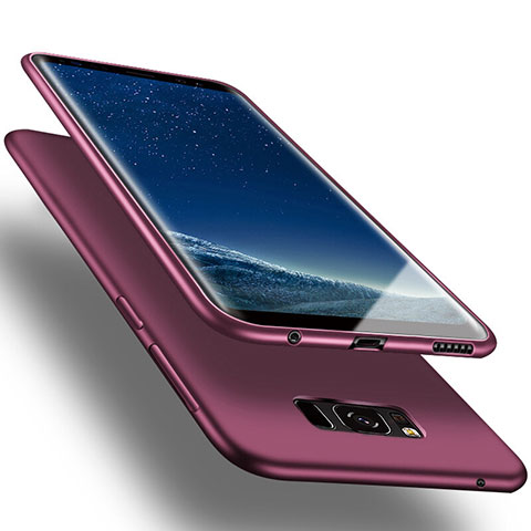 Housse Silicone TPU Souple Couleur Unie pour Samsung Galaxy S8 Violet