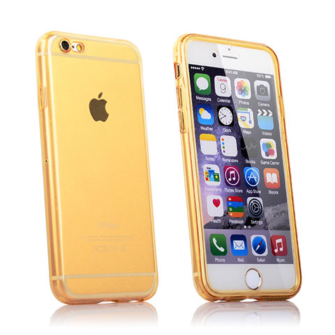 Housse Transparente Integrale Silicone Souple Avant et Arriere pour Apple iPhone 6S Or