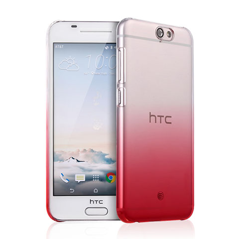 Housse Transparente Rigide Degrade pour HTC One A9 Rouge