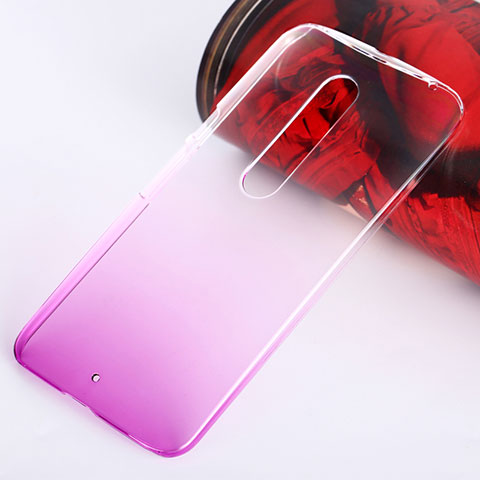 Housse Transparente Rigide Degrade pour Motorola Moto X Style Rose