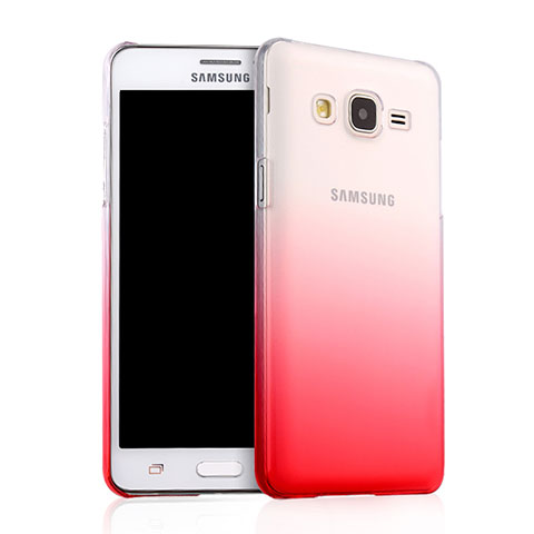 Housse Transparente Rigide Degrade pour Samsung Galaxy On5 Pro Rouge