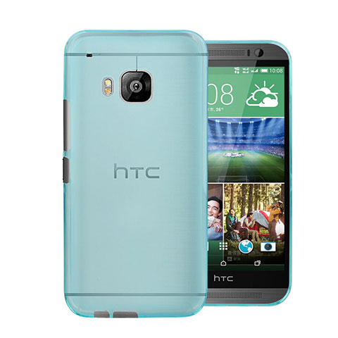 Housse Ultra Fine Mat Rigide Transparente pour HTC One M9 Bleu Ciel