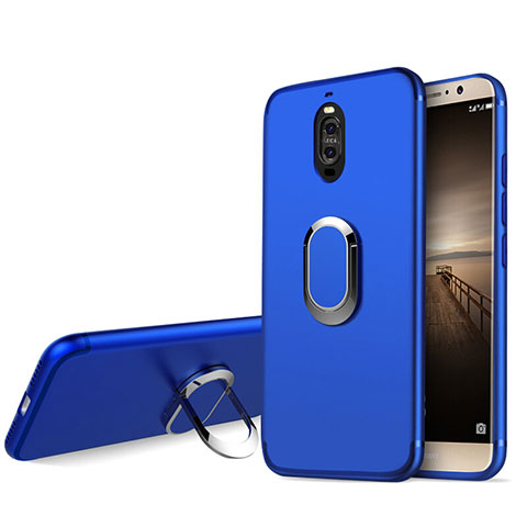 Housse Ultra Fine TPU Souple avec Support Bague Anneau pour Huawei Mate 9 Pro Bleu