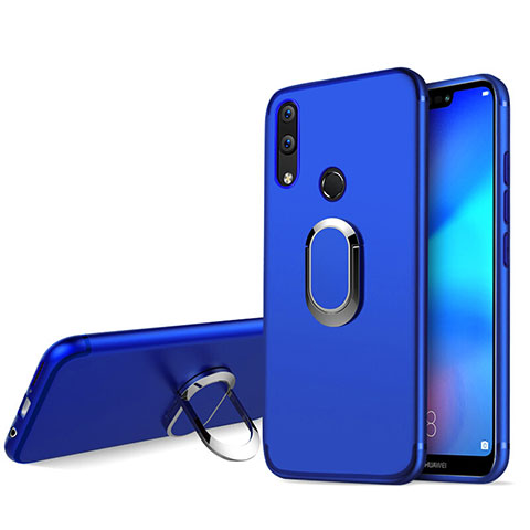 Housse Ultra Fine TPU Souple avec Support Bague Anneau pour Huawei Nova 3e Bleu