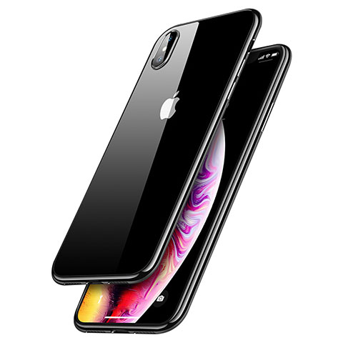 Housse Ultra Fine TPU Souple Transparente C12 pour Apple iPhone Xs Max Noir