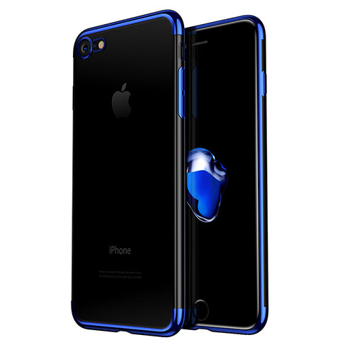 Housse Ultra Fine TPU Souple Transparente H02 pour Apple iPhone 6 Plus Bleu