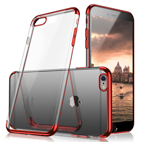 Housse Ultra Fine TPU Souple Transparente H05 pour Apple iPhone 6 Rouge