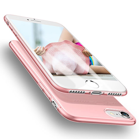 Housse Ultra Fine TPU Souple Transparente H09 pour Apple iPhone 8 Rose