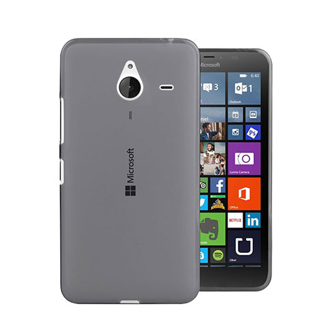 Housse Ultra Fine TPU Souple Transparente pour Microsoft Lumia 640 XL Lte Gris